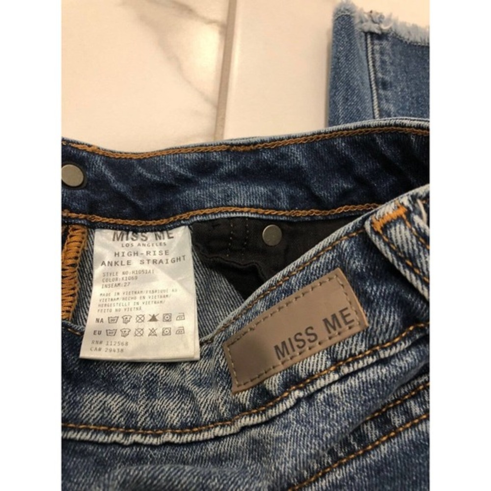 miss me jeans Size / 26 High-Rise Ankle Straight Medium Dark Denim - Picture 10 of 10
